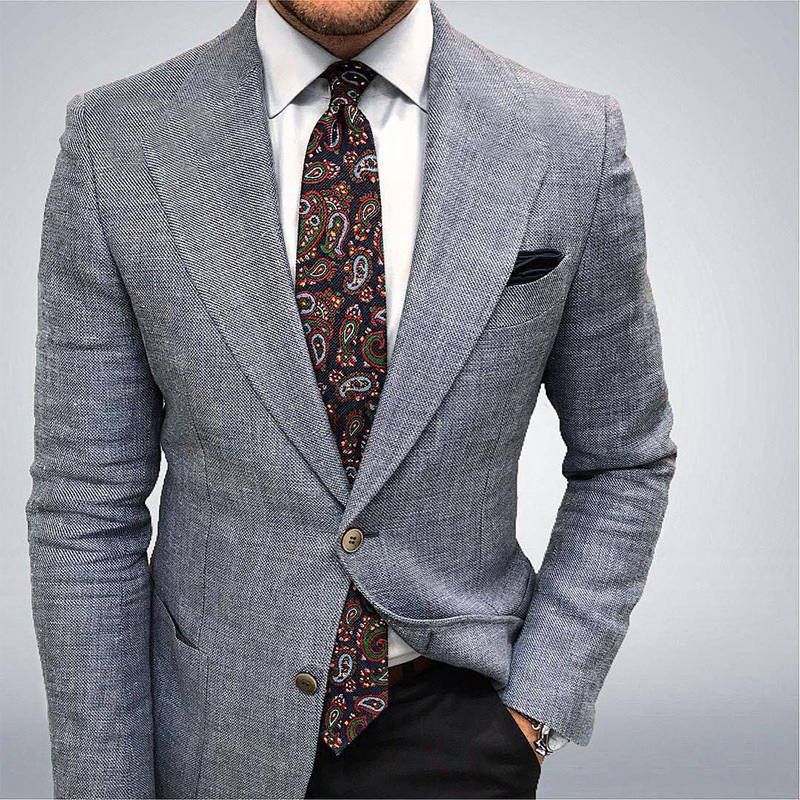 Harold | Men’s Spring Textured Tailored Blazer Jacket · Oliver Bradley