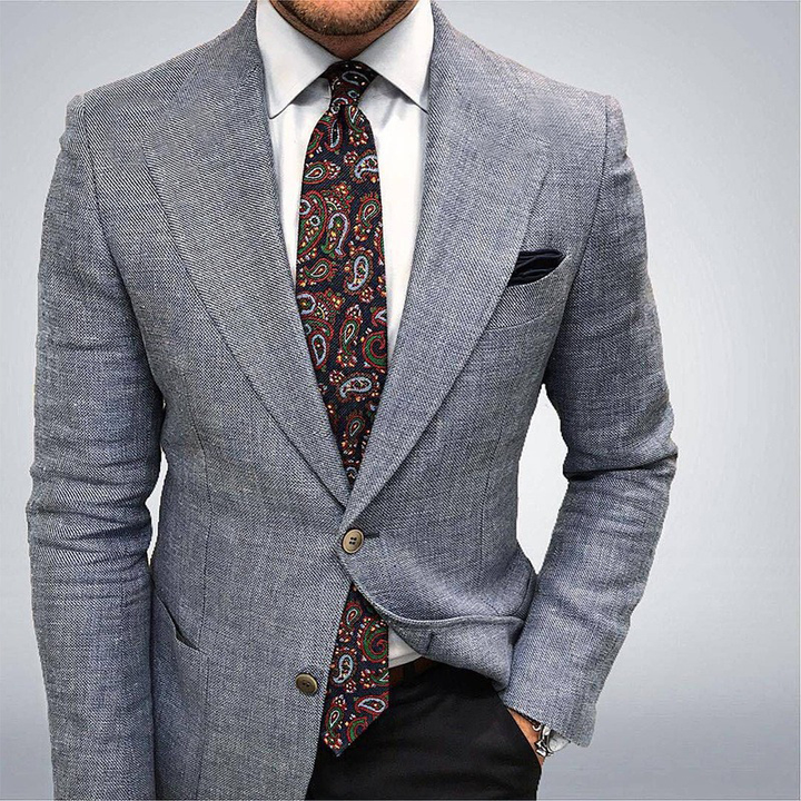 Harold | Men’s Spring Textured Tailored Blazer Jacket · Oliver Bradley