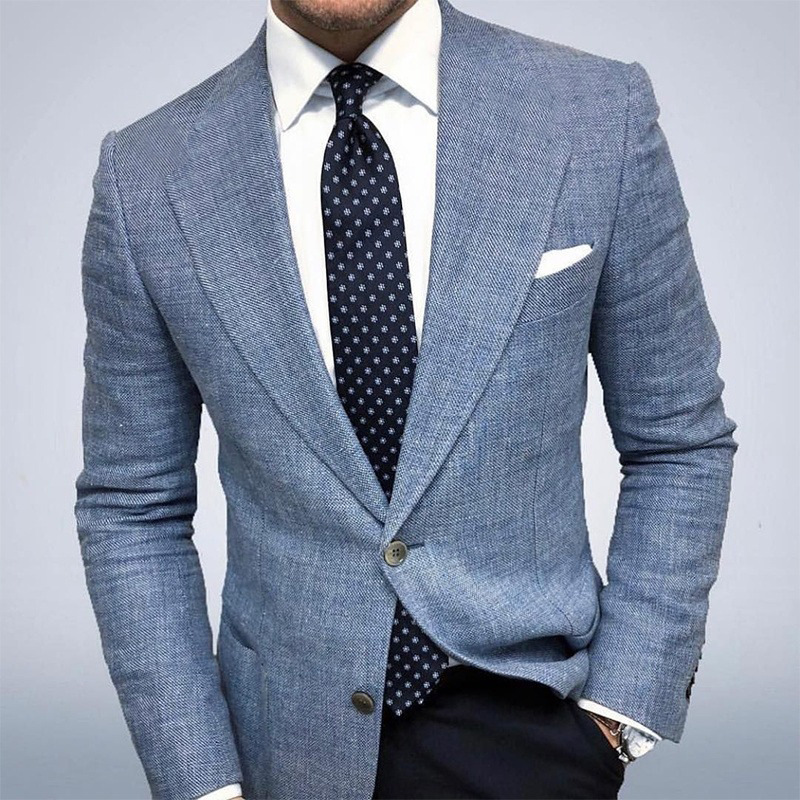 Harold | Men’s Spring Textured Tailored Blazer Jacket · Oliver Bradley