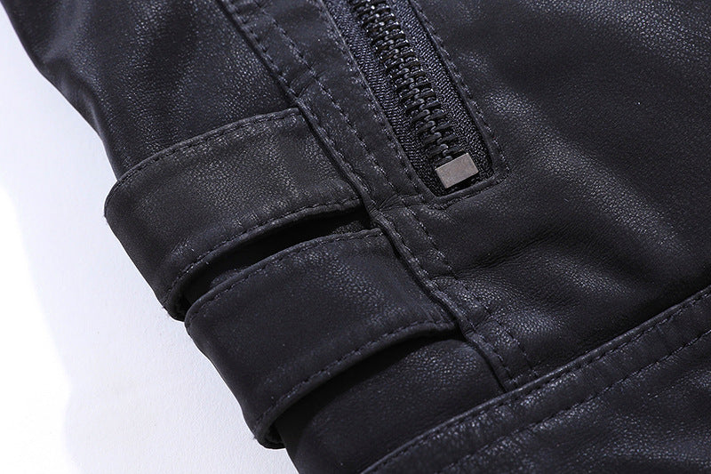 Harper | Men’s Motorcycle Jacket with Stand Collar and Zipper Closures · Oliver Bradley