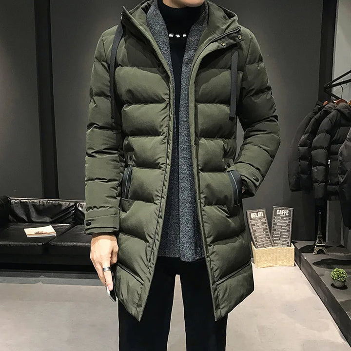 Hunter | Men’s Mid-Length Slim-Fit Winter Parka · Oliver Bradley