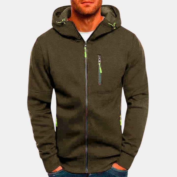 Karl Zip-Front Hoodie · Oliver Bradley