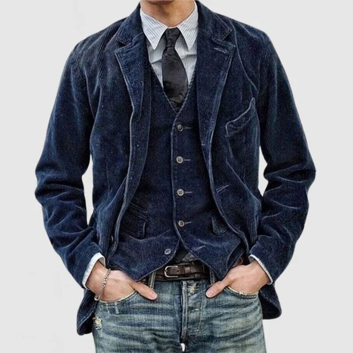 Lancaster Corduroy Blazer with Matching Waistcoat · Oliver Bradley