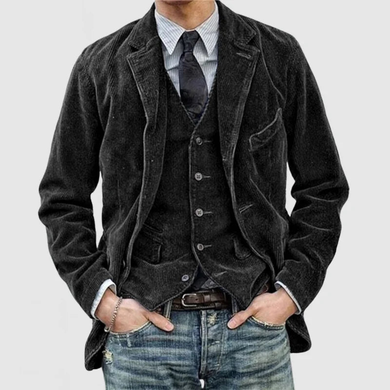 Lancaster Corduroy Blazer with Matching Waistcoat · Oliver Bradley