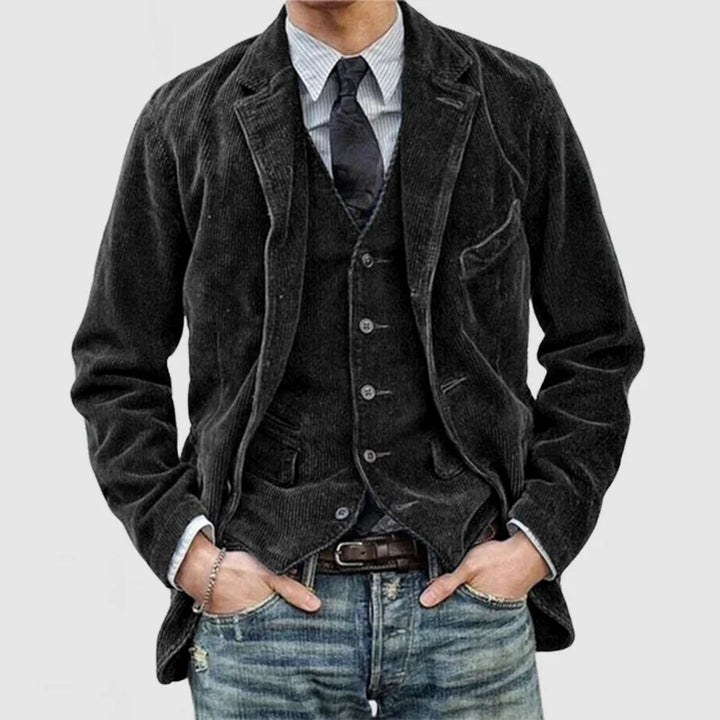 Lancaster Corduroy Blazer with Matching Waistcoat · Oliver Bradley