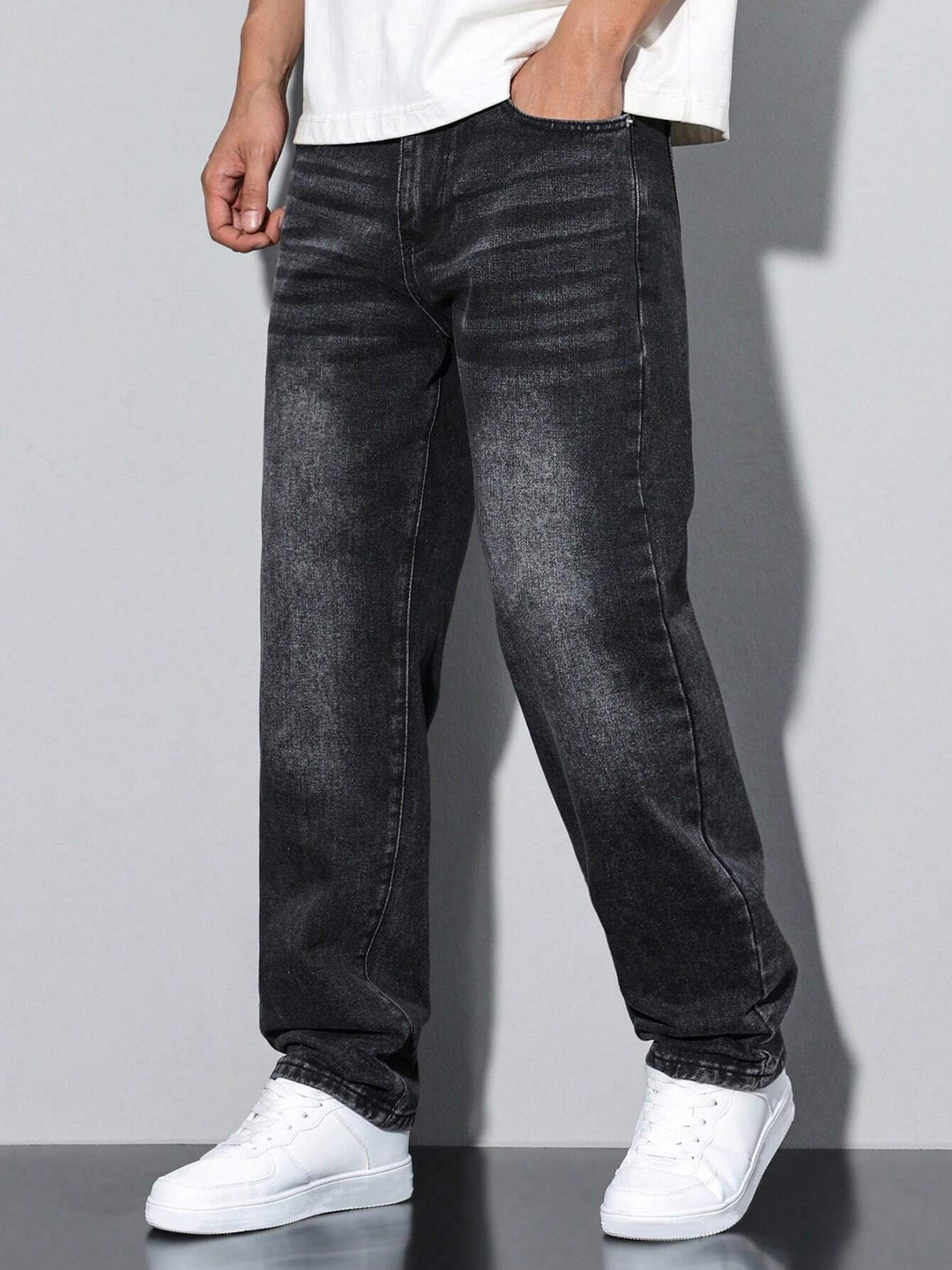 Lars | Casual gewassen herenjeans met rechte pijpen · Oliver Bradley