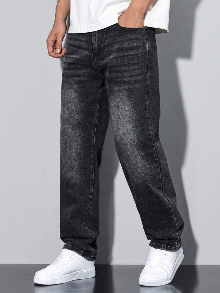 Lars | Casual gewassen herenjeans met rechte pijpen · Oliver Bradley