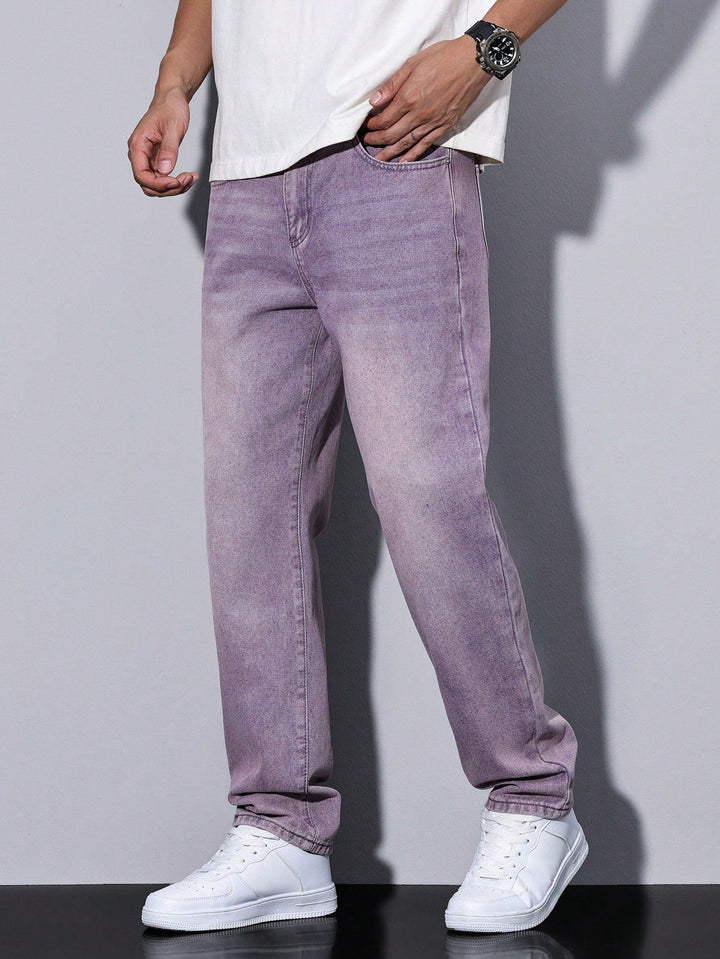 Lars | Casual gewassen herenjeans met rechte pijpen · Oliver Bradley