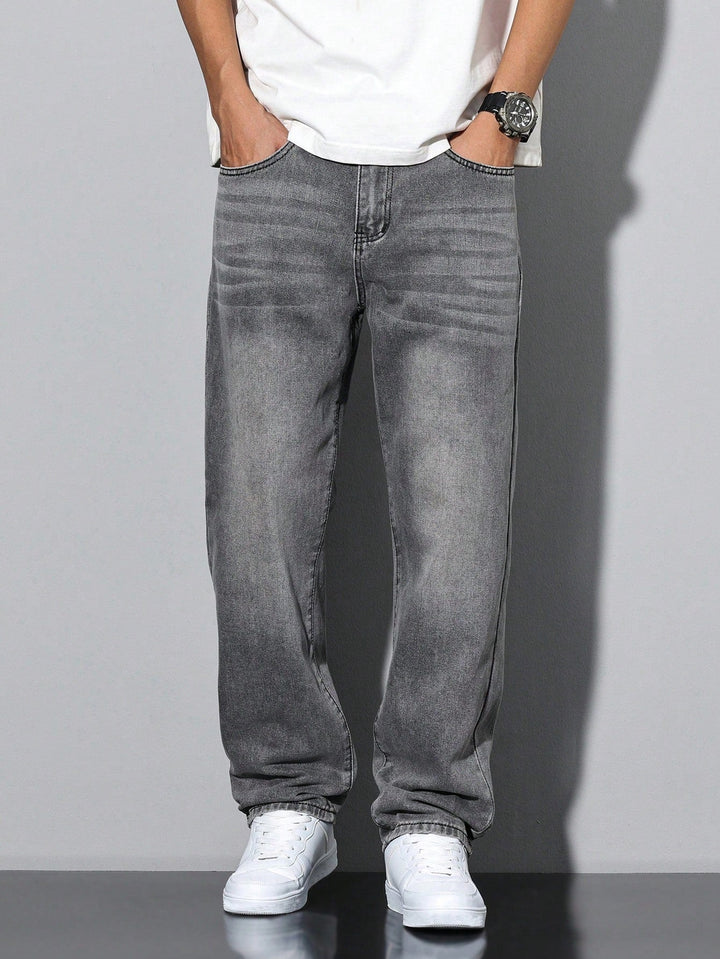 Lars | Casual gewassen herenjeans met rechte pijpen · Oliver Bradley