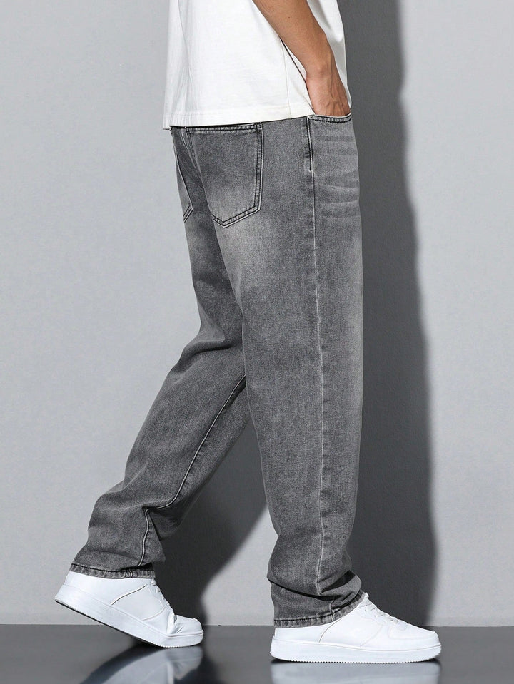 Lars | Casual gewassen herenjeans met rechte pijpen · Oliver Bradley