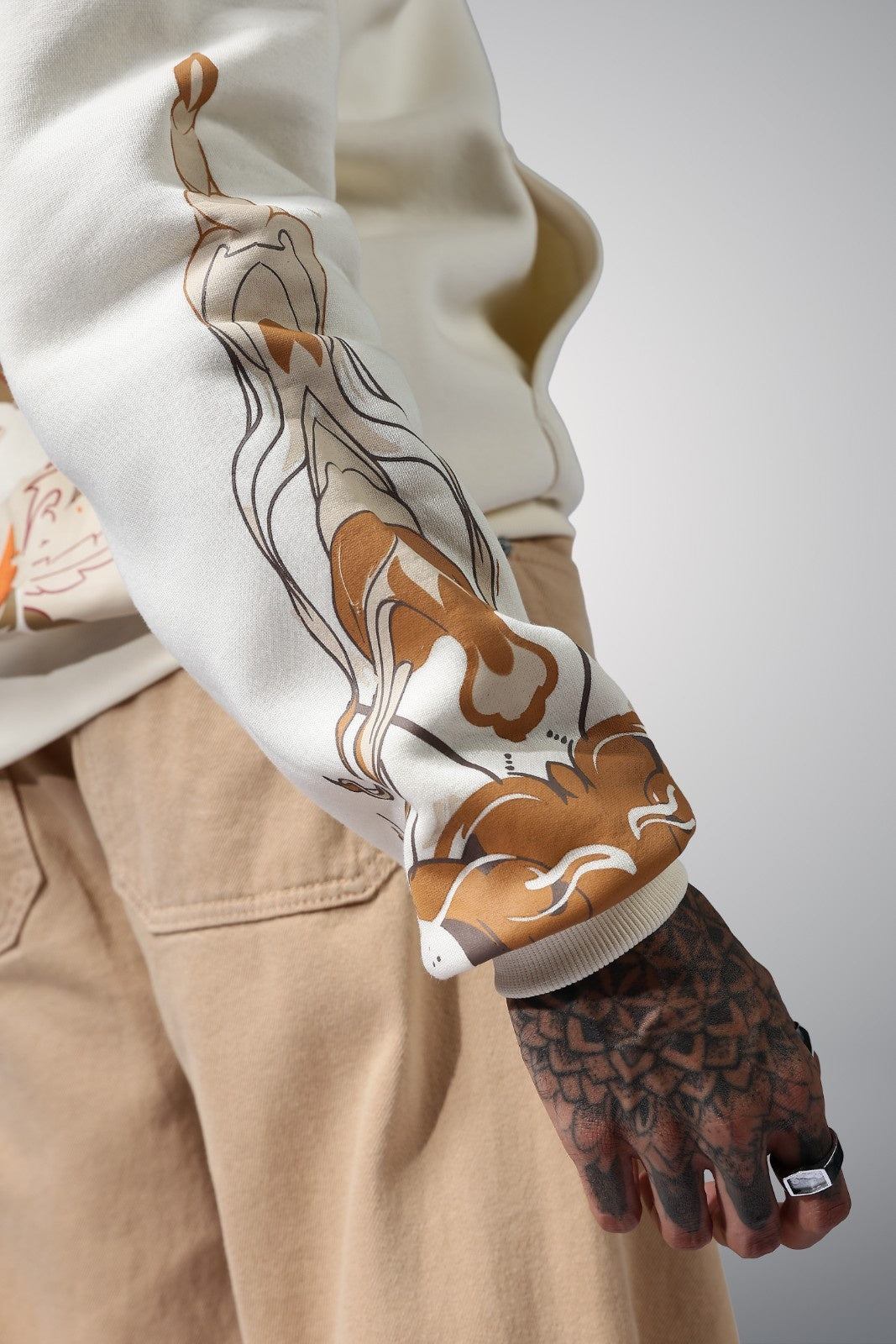 Liberation Beige Oversized Hoodie · Oliver Bradley
