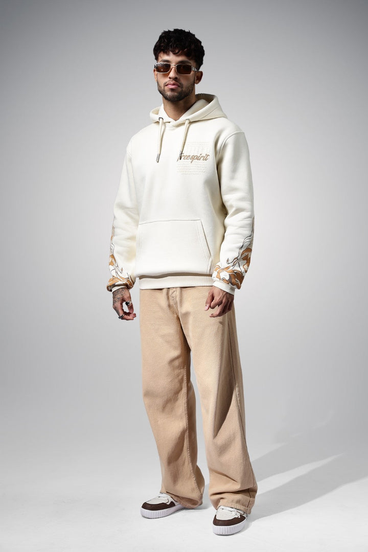 Liberation Beige Oversized Hoodie · Oliver Bradley