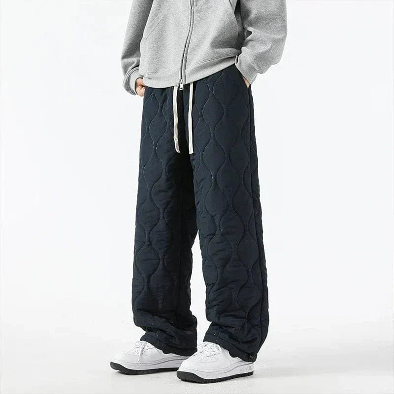 Logan Pantalon Hiver Matelassé Homme – Pantalon Chaud Doublé Polaire avec Coupe Ample & Taille Élastique