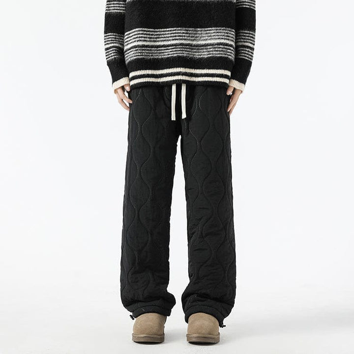 Logan Pantalon Hiver Matelassé Homme – Pantalon Chaud Doublé Polaire avec Coupe Ample & Taille Élastique