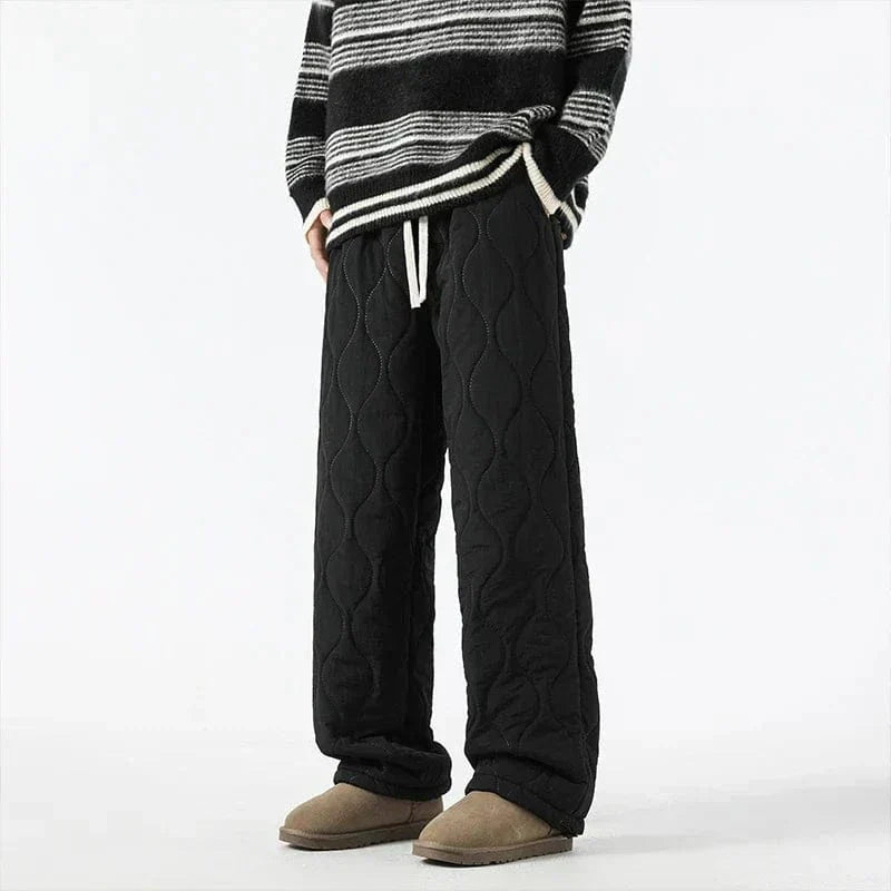 Logan Pantalon Hiver Matelassé Homme – Pantalon Chaud Doublé Polaire avec Coupe Ample & Taille Élastique
