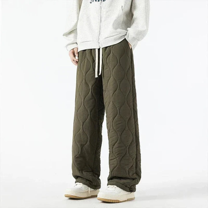 Logan Pantalon Hiver Matelassé Homme – Pantalon Chaud Doublé Polaire avec Coupe Ample & Taille Élastique
