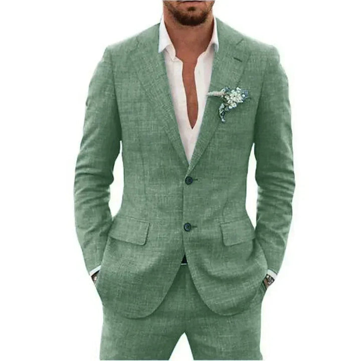 Lucas | Men’s Slim-Fit Linen Two-Piece Suit for Summer Events and Weddings · Oliver Bradley