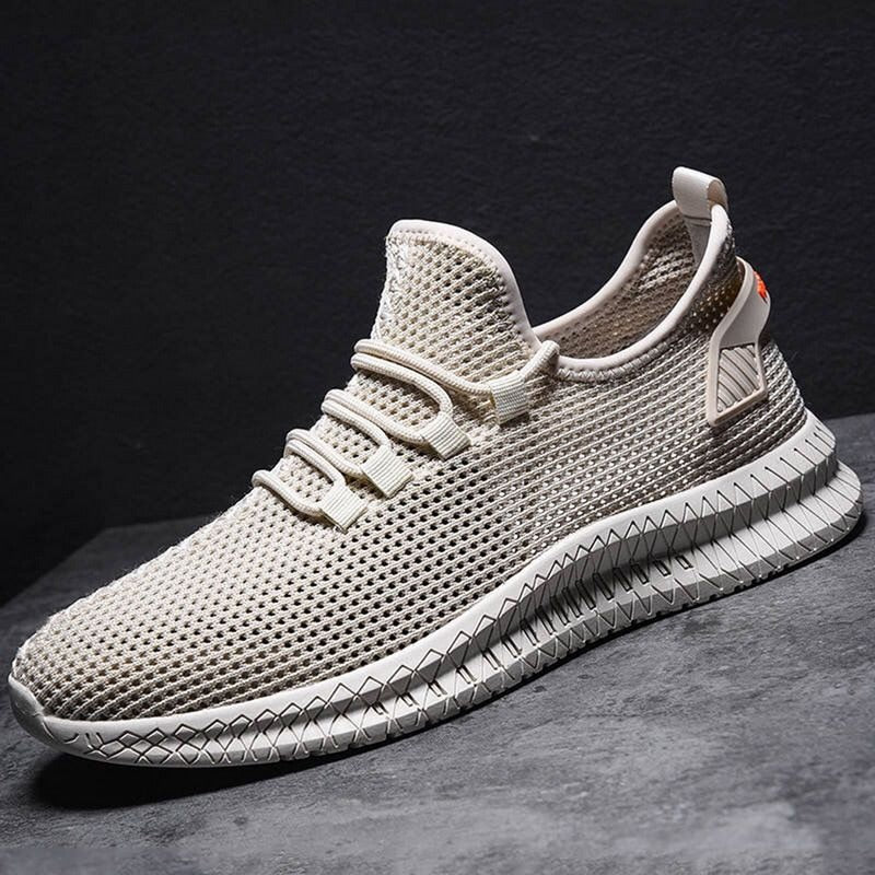 Męskie lekkie sportowe buty sneakersy z oddychającej siateczki i elastyczną podeszwą