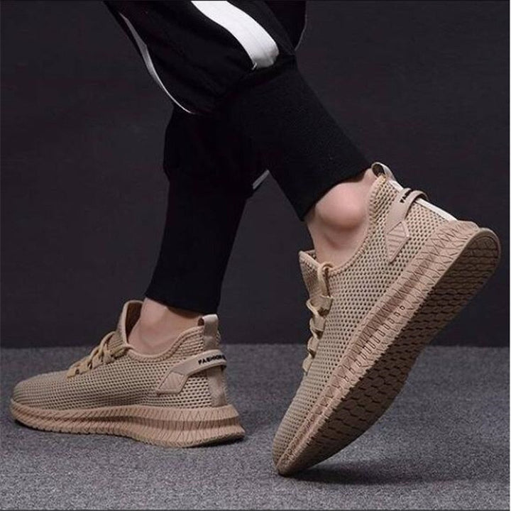 Męskie lekkie sportowe buty sneakersy z oddychającej siateczki i elastyczną podeszwą