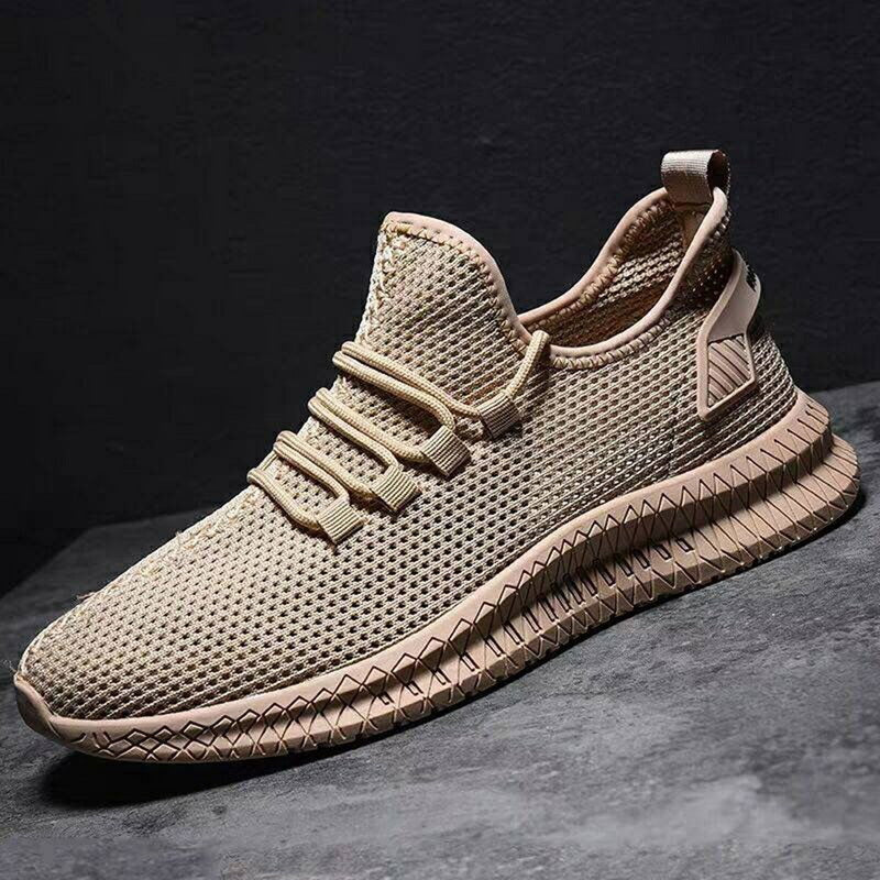 Męskie lekkie sportowe buty sneakersy z oddychającej siateczki i elastyczną podeszwą