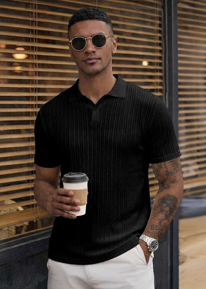 Matteo Polo Homme – Polo Maille Stretch, Style Old Money & Casual Été · Oliver Bradley