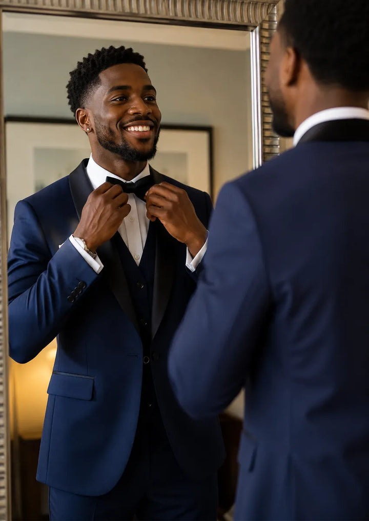 Men's 3-Piece Classic Groom Dresses Navy Blue Groomsmen Suit · Oliver Bradley