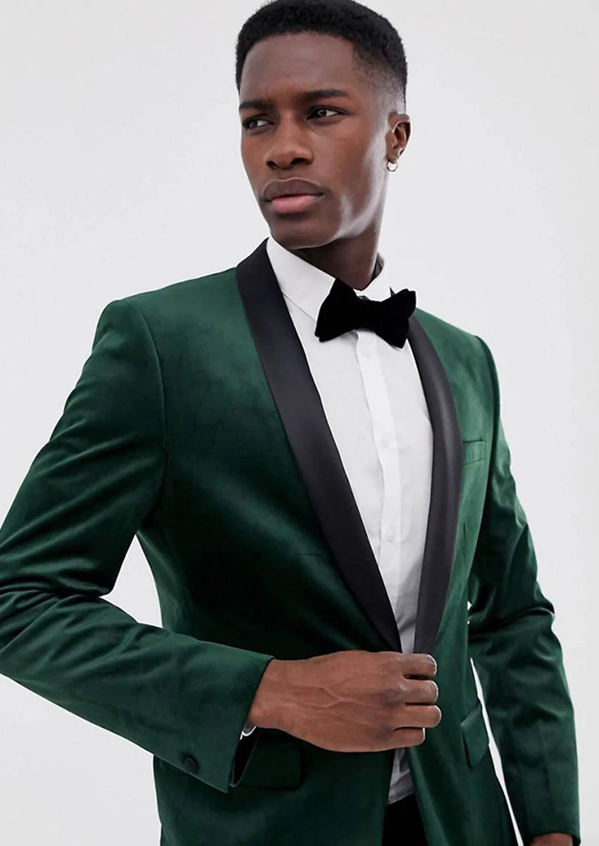 Men's Emerald Green Tuxedo Luxurious Velvet · Oliver Bradley
