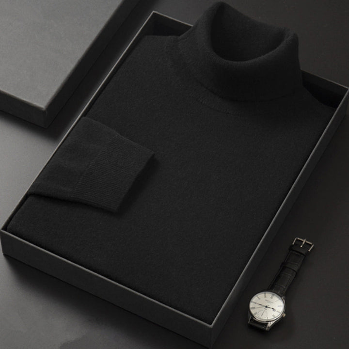 Men's Luxury Cashmere Turtleneck Sweater - Premium Elegant Gift Box · Oliver Bradley
