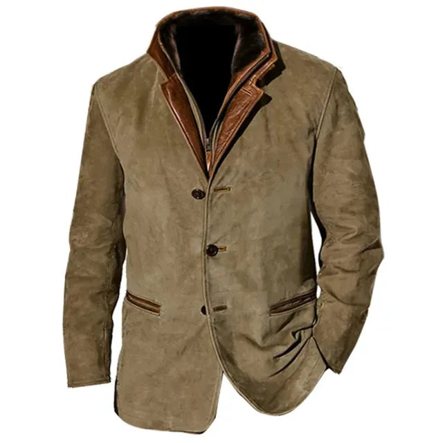 Men’s Palermo Leather Button-Up Jacket · Oliver Bradley