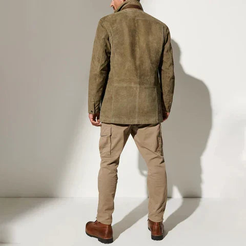 Men’s Palermo Leather Button-Up Jacket · Oliver Bradley