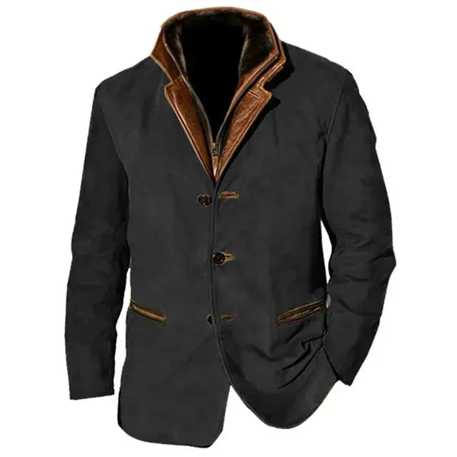 Men’s Palermo Leather Button-Up Jacket · Oliver Bradley