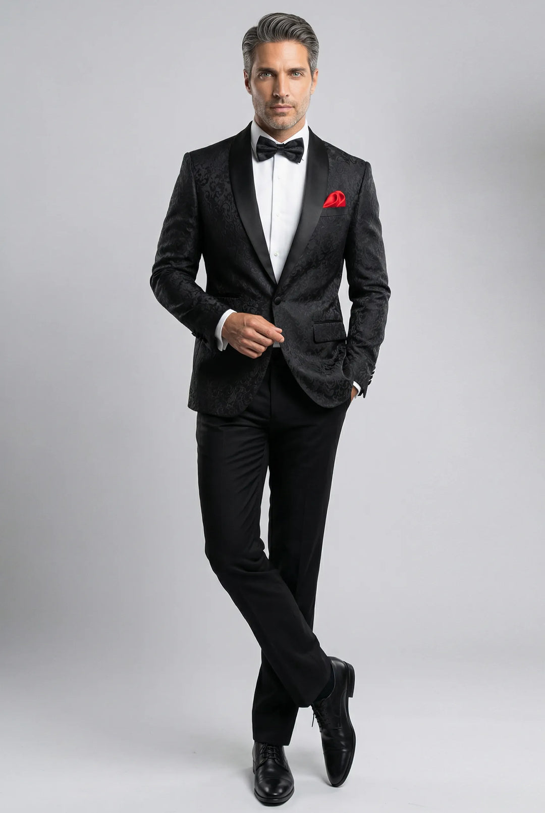Midnight Paisley Jacquard Tuxedo (2-Piece) · Oliver Bradley