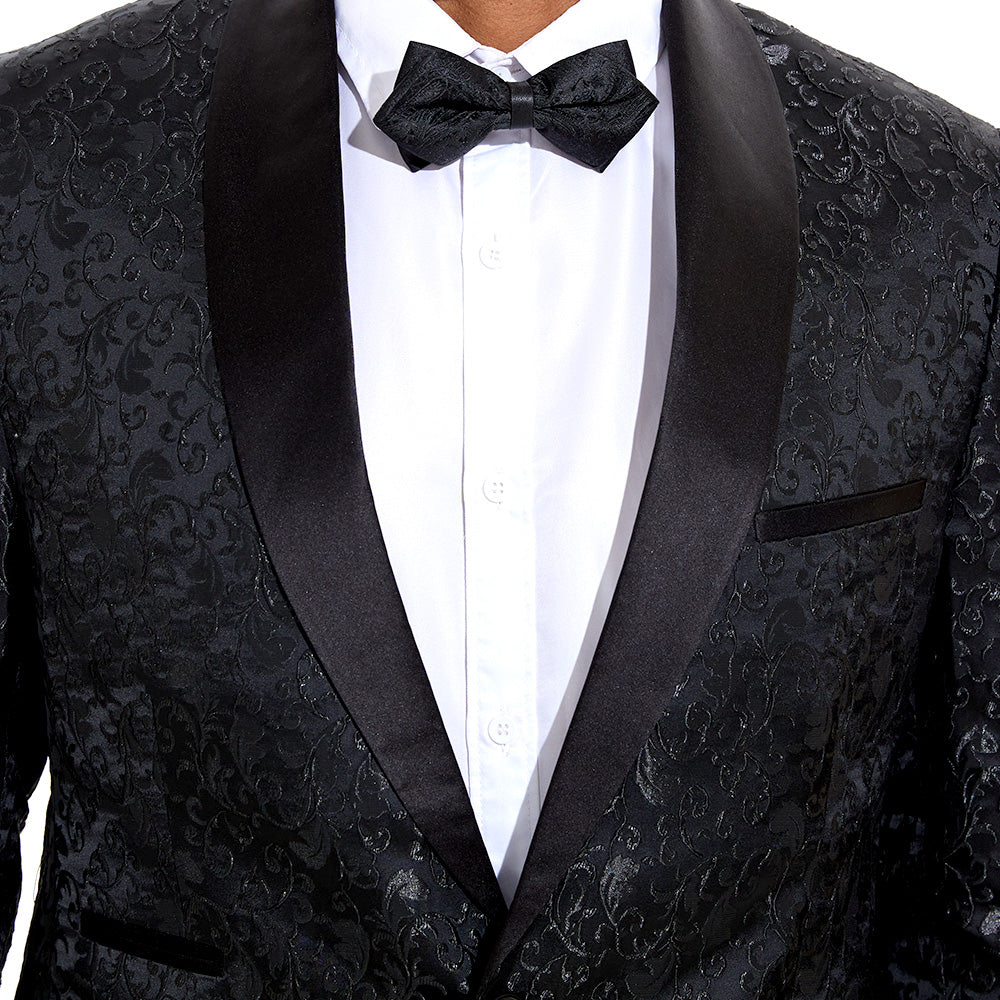 Midnight Paisley Jacquard Tuxedo (2-Piece) · Oliver Bradley