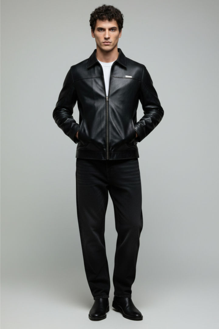Miler faux leather jacket · Oliver Bradley