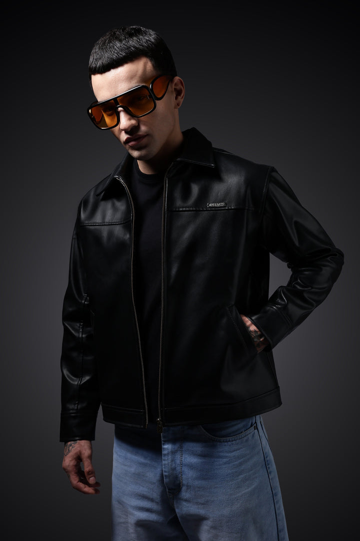 Miler faux leather jacket · Oliver Bradley