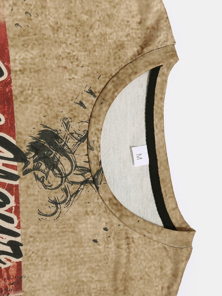 Motorcycle Print T-Shirt Route 66 · Oliver Bradley