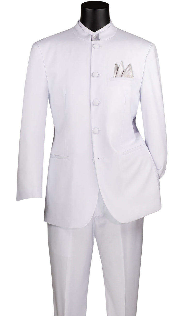 Nathan Banded-Collar Suit · Oliver Bradley