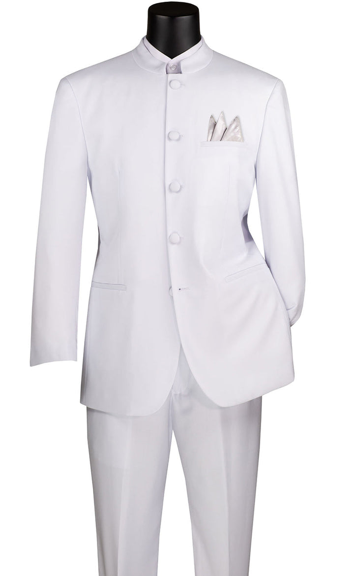 Nathan Banded-Collar Suit · Oliver Bradley
