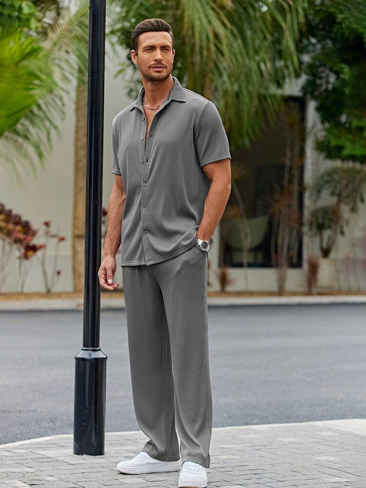 Nathan Button-Front Shirt Set · Oliver Bradley
