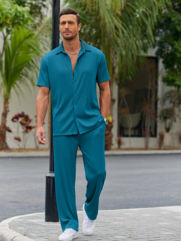 Nathan Button-Front Shirt Set · Oliver Bradley