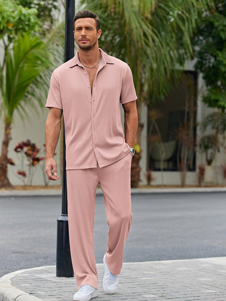 Nathan Button-Front Shirt Set · Oliver Bradley
