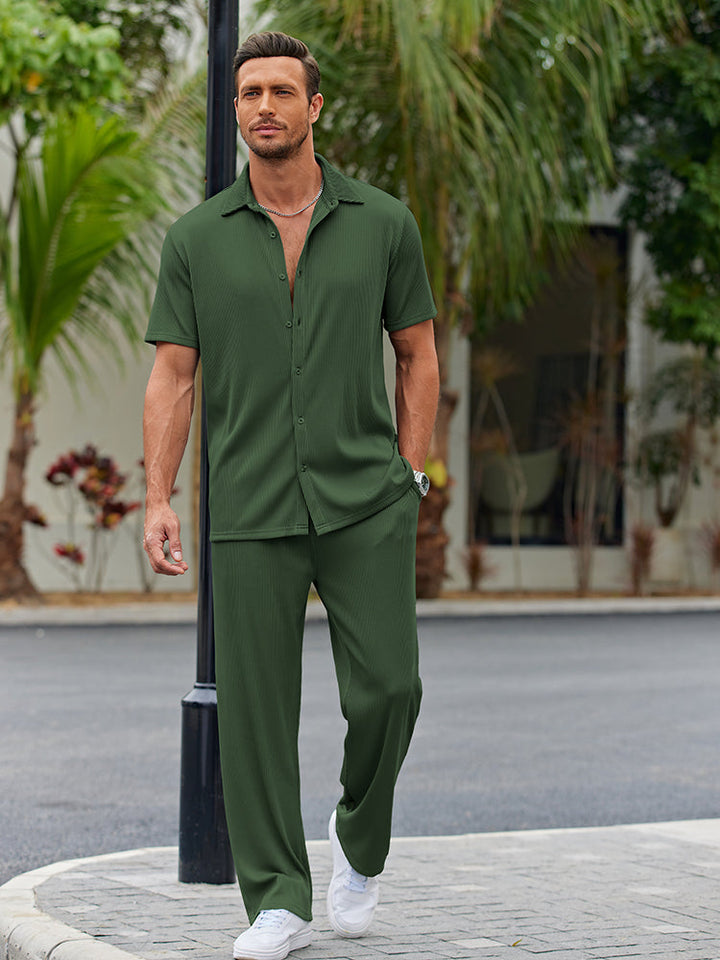 Nathan Button-Front Shirt Set · Oliver Bradley