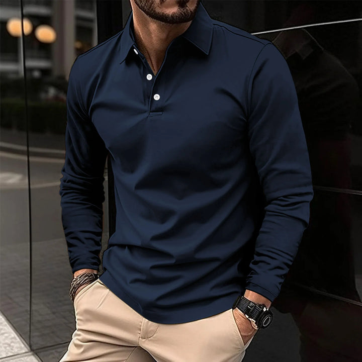Nathan Long-Sleeve Polo · Oliver Bradley