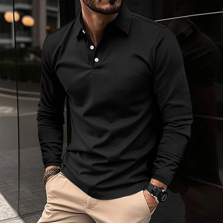 Nathan Long-Sleeve Polo · Oliver Bradley
