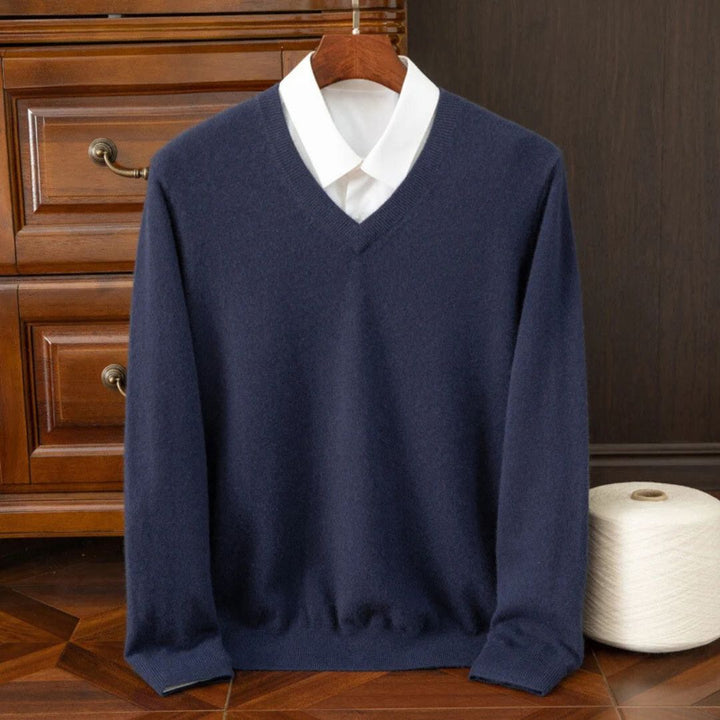 Olympia Merino V-Neck Sweater · Oliver Bradley