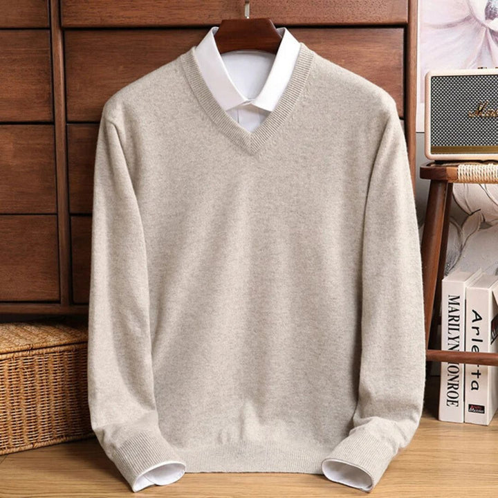 Olympia Merino V-Neck Sweater · Oliver Bradley