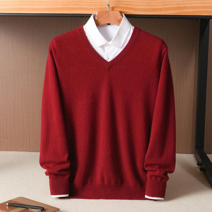 Olympia Merino V-Neck Sweater · Oliver Bradley