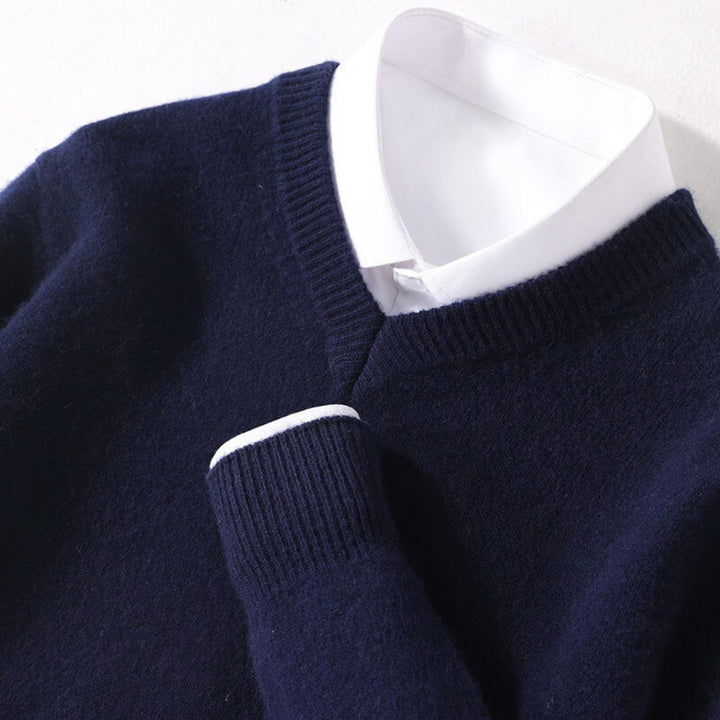 Olympia Merino V-Neck Sweater · Oliver Bradley