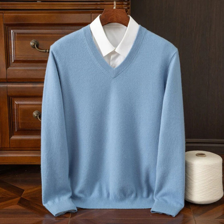 Olympia Merino V-Neck Sweater · Oliver Bradley
