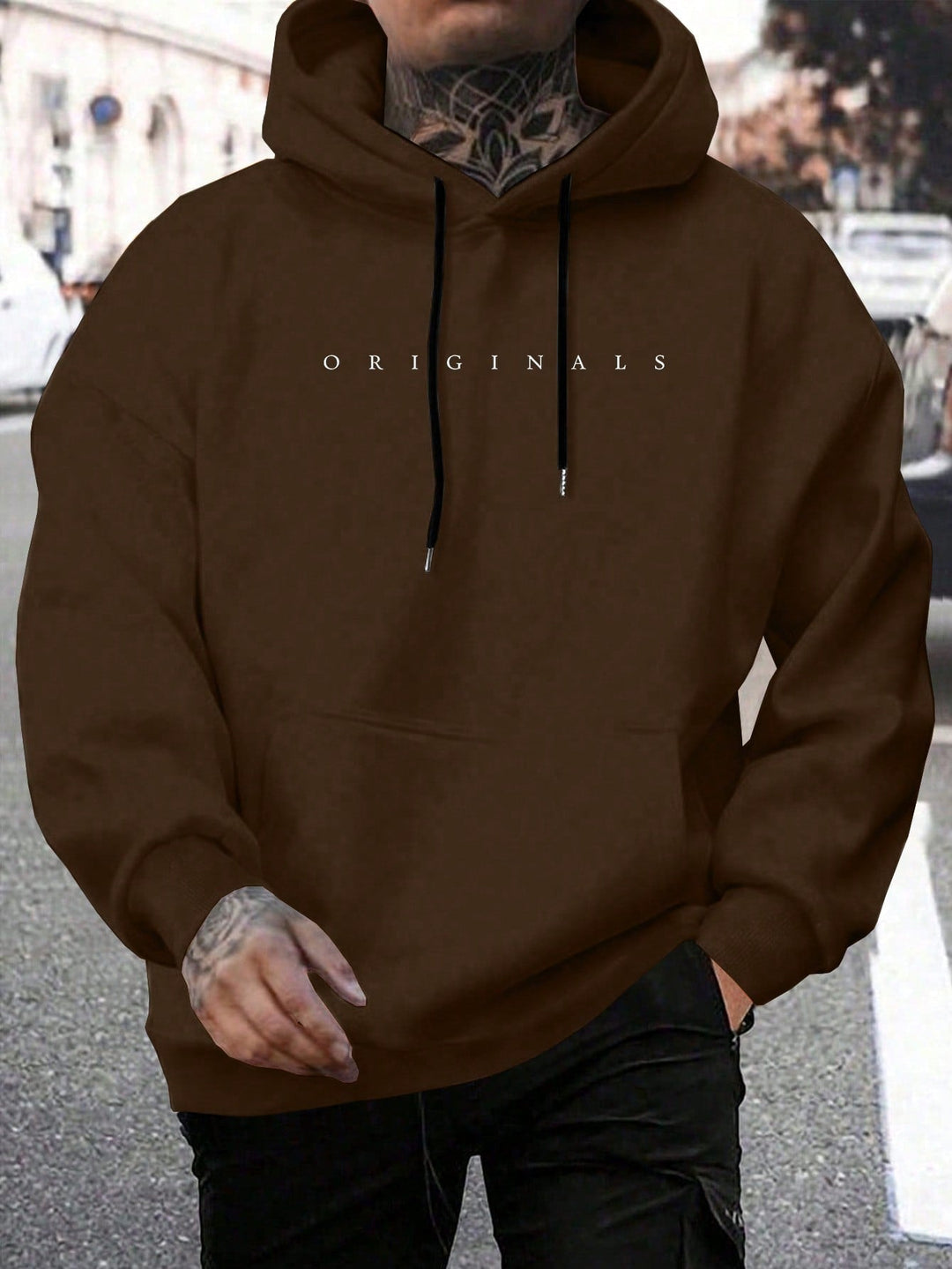 Originals | Heren sweatshirt met capuchon en letterprint · Oliver Bradley